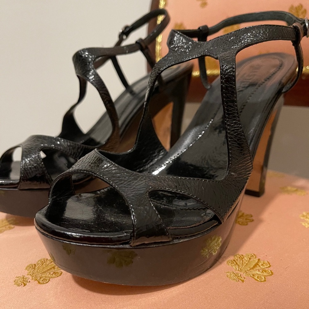 Jill Stuart | Black Leather Platforms